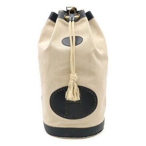HERMES Lunch H Perforated Shoulder Bag, Toile Box Calf Leather, Navy/Natural